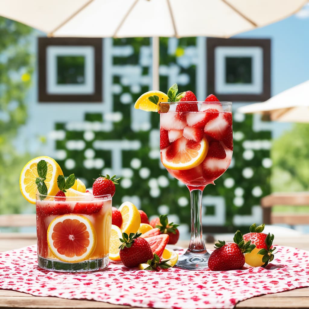 Beverage QR code menu example